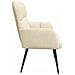 Sofa a Due Posti Crema 115 x 61 x 87 cm Tessuto - Foto miniatura 5