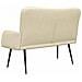 Sofa a Due Posti Crema 115 x 61 x 87 cm Tessuto - Foto miniatura 6