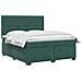 Letto box spring con materasso Verde Scuro 140 x 200 cm Velluto - Foto miniatura 3