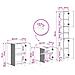 Set di armadietti da bagno in 3 pezzi ARNHEM Bianco Lucido - Foto miniatura 4