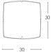 I-ALEXIA / PL30 - Plafoniera a led squadrata e decorazione originale 14 watt - Foto miniatura 6