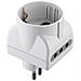 Adattatore Schuko 10a E 2 Prese 10a Bianco - Foto miniatura 2