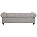 Divano Vintage A 3 Posti In Tessuto Grigio Chiaro Chesterfield - Foto miniatura 25