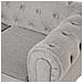 Divano Vintage A 3 Posti In Tessuto Grigio Chiaro Chesterfield - Foto miniatura 29