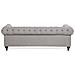 Divano Vintage A 3 Posti In Tessuto Grigio Chiaro Chesterfield - Foto miniatura 7