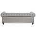 Divano Vintage A 3 Posti In Tessuto Grigio Chiaro Chesterfield - Foto miniatura 24
