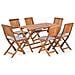 Set Da Giardino Tavolo 6 Sedie In Legno Di Acacia Cento - Foto miniatura 1
