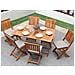 Set Da Giardino Tavolo 6 Sedie In Legno Di Acacia Cento - Foto miniatura 17