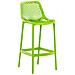 Sgabello Alto Outdoor Air in Polipropilene I Sgabello Impilabile Alt. 75 CM | Sgabello Bar Facile da Pulire I Sedia Design Carico Max 130 kg Verde - Foto miniatura 1