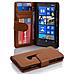 Custodia Compatibile Con Nokia Lumia 920 In Marrone Cioccolata - Coperchio Protettivo Con Chiusura Magnetica E 3 Slot Per Carte - Foto miniatura 1