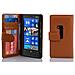 Custodia Compatibile Con Nokia Lumia 920 In Marrone Cioccolata - Coperchio Protettivo Con Chiusura Magnetica E 3 Slot Per Carte - Foto miniatura 4