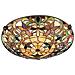 Plafoniera Da Incasso A 2 Luci Tiffany Vintage Bronzo, Attacco E27 - Foto miniatura 6
