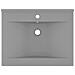 Lavabo con Foro Rubinetto Grigio Chiaro Opaco 60x46 cm Ceramica - Foto miniatura 2