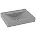 Lavabo con Foro Rubinetto Grigio Chiaro Opaco 60x46 cm Ceramica - Foto miniatura 1