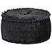 Pouf Rotondo in Velluto 40x20 cm Antracite - Foto miniatura 1