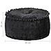 Pouf Rotondo in Velluto 40x20 cm Antracite - Foto miniatura 4