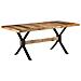 Tavolo Da Pranzo 180x90x76 Cm In Legno Massello Di Mango Grezzo - Foto miniatura 1