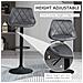 Sgabello Girevole Regolabile In Altezza HMTOT Con Schienale - Seduta In Pelle PU, Portata 113 Kg, Colore Nero