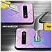 Custodia Compatibile Con Samsung Galaxy S10 4g In Rosa - Blu - Coperchio Protettivo Bicolore In Vetro Temperato E Silicone Tpu - Foto miniatura 3