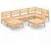 Set Salotto da Giardino 7 pz in Legno Massello di Pino - Foto miniatura 2