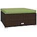 Set Divani Da Giardino 5 Pz Con Cuscini In Polyrattan Marrone - Foto miniatura 6