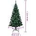 Albero Di Natale Artificiale Punte Iridescenti Verde 120 Cm Pvc - Foto miniatura 7