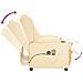 Poltrona Elettrica Massaggio Reclinabile Crema In Similpelle - Foto miniatura 7