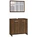 Set Mobili Da Bagno Rovere Marrone In Legno Multistrato - Foto miniatura 2