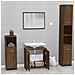 Set Mobili Da Bagno Rovere Marrone In Legno Multistrato - Foto miniatura 3