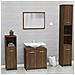 Set Mobili Da Bagno Rovere Marrone In Legno Multistrato - Foto miniatura 1