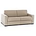 Divano Letto Aleida, Divano A 2 Posti, 100% Made In Italy, Sofà Soggiorno Con Apertura Girevole, In Tessuto Imbottito, Con Braccioli Standard, Cm 180x95h90, Beige - Foto miniatura 2