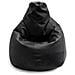 Pouf Annachiara, Pouf A Sacco, 100% Made In Italy, Poltrona A Sacco In Ecopelle, Cm 70x70h110, Nero - Foto miniatura 3