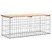 Panca Giardino Design Gabbione 103x44x42 cm Legno Massello Pino - Foto miniatura 2
