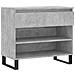 Scarpiera Grigio Cemento 70x36x60 Cm In Legno Multistrato - Foto miniatura 2