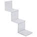 Mensola Parete Moderna Design Zig Zag Mensole Muro Scaffale 3 Ripiani Bianco - Foto miniatura 3