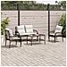 Set Divano da Giardino 4 pz con Cuscini Marrone in Polyrattan - Foto miniatura 3