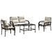 Set Divano da Giardino 4 pz con Cuscini Marrone in Polyrattan - Foto miniatura 1