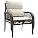Set Divano da Giardino 4 pz con Cuscini Marrone in Polyrattan - Foto miniatura 10