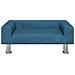 Divano per Bambini Blu 70x45x26,5 cm in Velluto - Foto miniatura 2