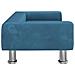 Divano per Bambini Blu 70x45x26,5 cm in Velluto - Foto miniatura 3