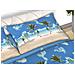 Completo Lenzuola Letto 100% Cotone Made Italy Disegno Playa Cn Matrimoniale Playa - Foto miniatura 3