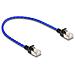 Cavo di rete RJ45 con rivestimento intrecciato Cat. 6A U /FTP Slim da 0,3 m blu - Foto miniatura 1