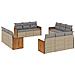 Set Divani Da Giardino 12 Pz Con Cuscini Beige In Polyrattan - Foto miniatura 2