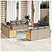 Set Divani Da Giardino 12 Pz Con Cuscini Beige In Polyrattan - Foto miniatura 1