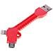 Connettore 2 In 1 Semirigido Ip5/6 E Micro Usb 8x2 Cm. Colore Rosso - Foto miniatura 1