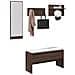 Set Mobili da Ingresso 4 pz Rovere Marrone in Legno Multistrato - Foto miniatura 2