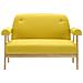 Lusso Casadino -  Divano A 2 Posti In Tessuto Giallo - Foto miniatura 2