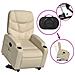 Poltrona Alzapersona Massaggiante Reclinabile Crema In Tessuto - Foto miniatura 5