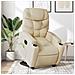Poltrona Alzapersona Massaggiante Reclinabile Crema In Tessuto - Foto miniatura 8