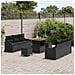 Set di Divani da Giardino  da 9 pezzi con Cuscini Nero Polyrattan Acacia, Divano da Giardino  da 2 posti con Cuscini Nero Polyrattan, Set da Pranzo da Giardino  da 3 pezzi con Cuscini Nero Polyrattan Acacia - Foto miniatura 3